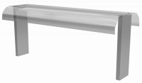 Настольная полка Optima Shelf 1600/TC гнутая т-образная